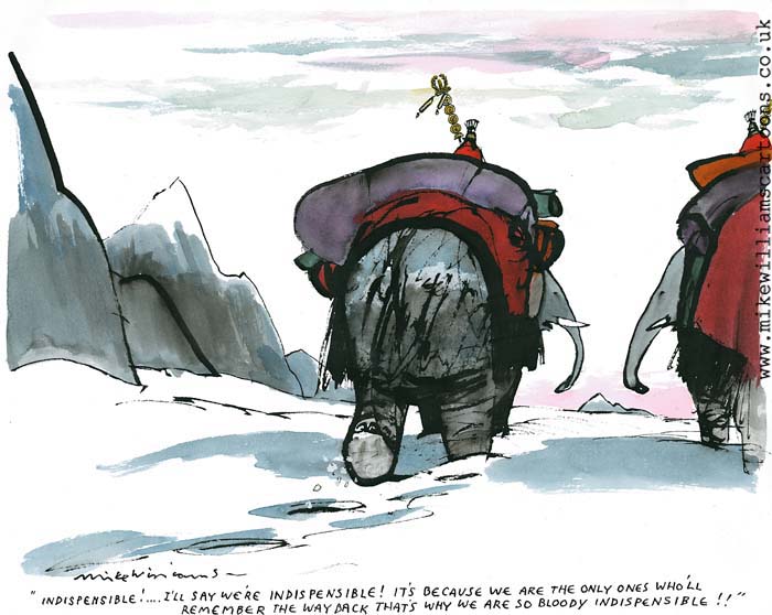 Indispensible Elephants cartoon by Mike Williams